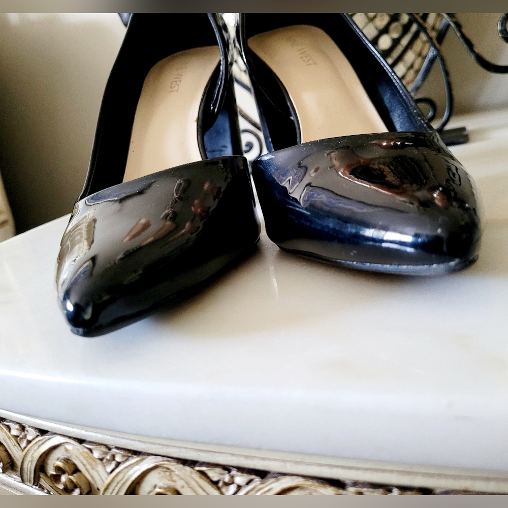Nine West Elegant Black Women's Patent Heels Business/Office/Carrer 8.5 - Picture 5 of 15